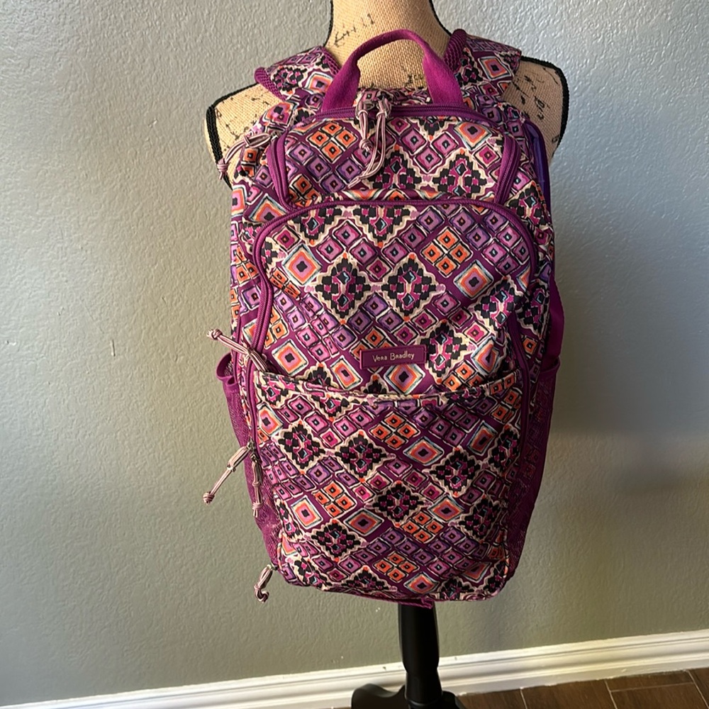 Large Vera Bradley Backpack, multi-color